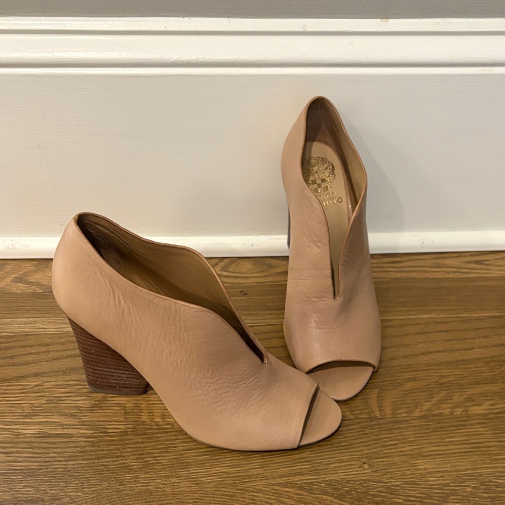 Vince Camuto Blush Peep-Toe Heeled Boots